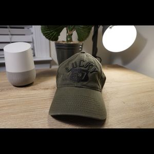 Unisex Lucky Brand army green baseball cap
